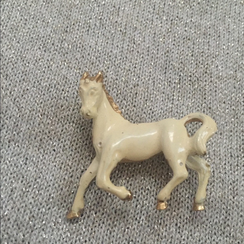 Vintage enameled Horse pin
